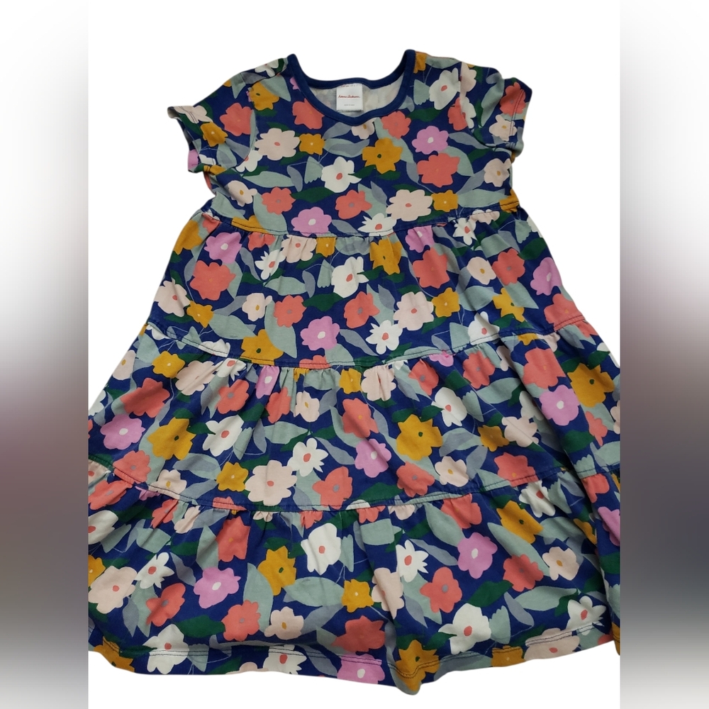 Hanna Andersson Floral Kids Dress - Blue, Pink, Yellow